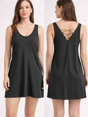 Garage Black Lace-Back Mini Dress Summer Size Large